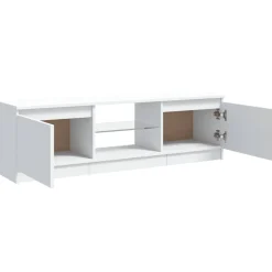 vidaXL Tv-meubel met LED-verlichting 120x30x36 cm wit