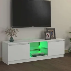 vidaXL Tv-meubel met LED-verlichting 120x30x36 cm wit