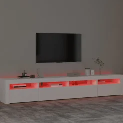 vidaXL Tv-meubel met LED-verlichting 240x35x40 cm wit