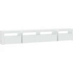 vidaXL Tv-meubel met LED-verlichting 240x35x40 cm wit
