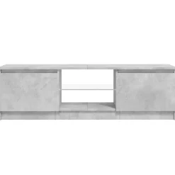 vidaXL Tv-meubel met LED-verlichting 120x30x36 cm betongrijs