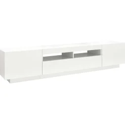 vidaXL Tv-meubel met LED-verlichting 200x35x40 cm wit