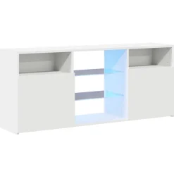 vidaXL Tv-meubel met LED-verlichting 120x30x50 cm wit