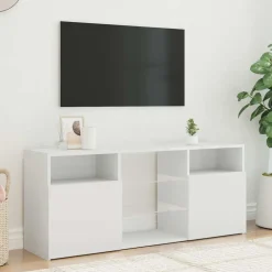 vidaXL Tv-meubel met LED-verlichting 120x30x50 cm wit