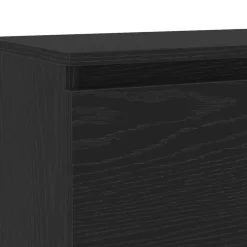 vidaXL Tv-meubel met LED 120x30x36 cm bewerkt hout zwart eiken