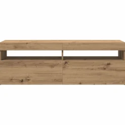 vidaXL Tv-meubel met LED 120x35x40 cm bewerkt hout artisanaal eiken