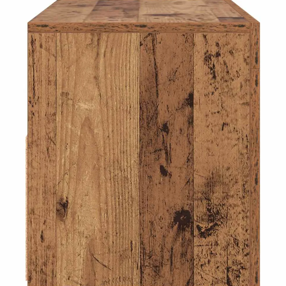 vidaXL Tv-meubel met LED 90x35x40 cm bewerkt hout oud hout