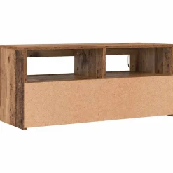 vidaXL Tv-meubel met LED 90x35x40 cm bewerkt hout oud hout