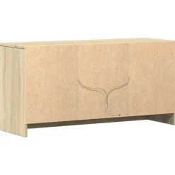 vidaXL Tv-meubel met LED 100x34x50 cm bewerkt hout sonoma eikenkleurig