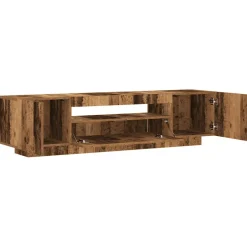 vidaXL Tv-meubel met LED 160x35x40 cm bewerkt hout oud hout