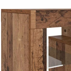 vidaXL Tv-meubel met LED 140x36,5x40 cm bewerkt hout oud hout