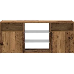vidaXL Tv-meubel met LED 120x30x50 cm bewerkt hout oud hout