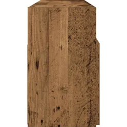 vidaXL Tv-meubel met LED 120x30x50 cm bewerkt hout oud hout