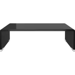 vidaXL Tv-meubel/monitorverhoger zwart 40x25x11 cm glas