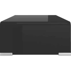 vidaXL Tv-meubel/monitorverhoger zwart 40x25x11 cm glas