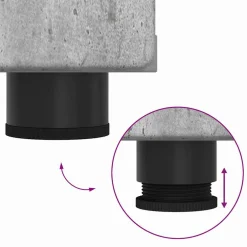 vidaXL Tv-meubelset FLORIN 3 st Beton Grijs Bewerkt hout