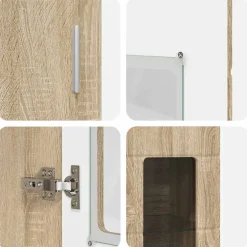 vidaXL Tv-meubelset FLORIN 3 st Sonoma Eiken Bewerkt hout