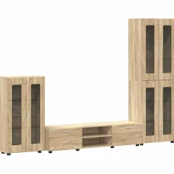 vidaXL Tv-meubelset FLORIN 3 st Sonoma Eiken Bewerkt hout