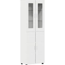 vidaXL Tv-meubelset FLORIN 3 st Wit Bewerkt hout