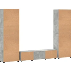 vidaXL Tv-meubelset FLORIN 3 st Hoogglans wit Bewerkt hout