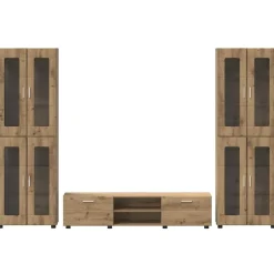 vidaXL Tv-meubelset FLORIN 3 st Artisan Eiken Bewerkt hout