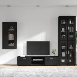 vidaXL Tv-meubelset FLORIN 3 st Beton Grijs Bewerkt hout