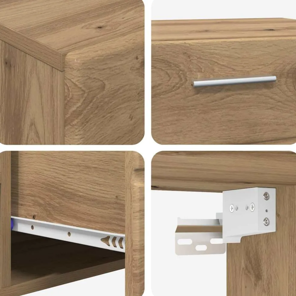vidaXL Tv-meubelset FLORIN 3 st Grijs Sonoma Bewerkt hout