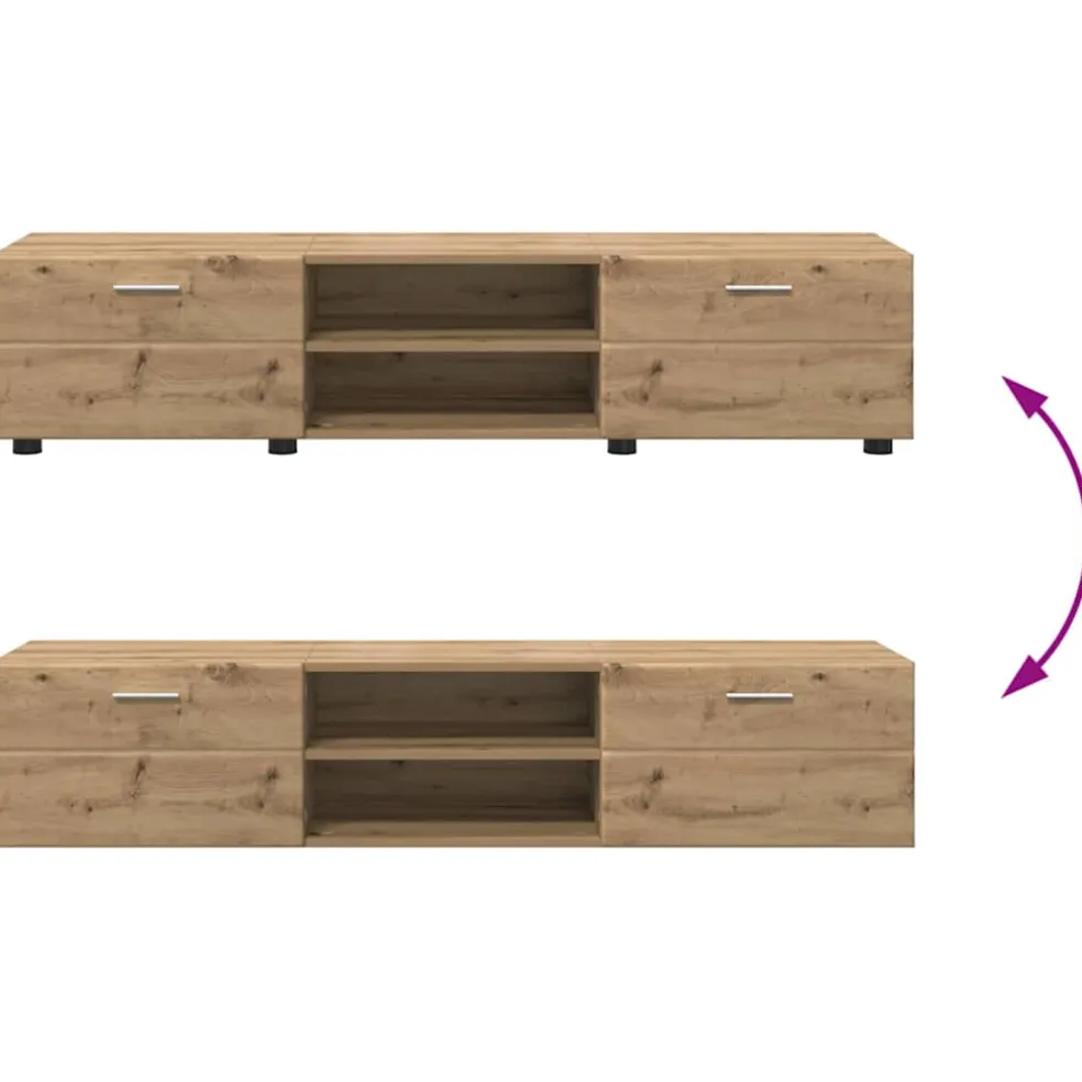 vidaXL Tv-meubelset FLORIN 3 st Grijs Sonoma Bewerkt hout