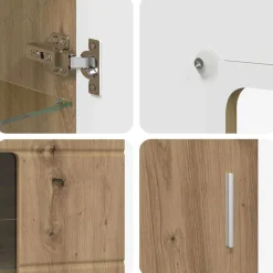 vidaXL Tv-meubelset FLORIN 3 st Grijs Sonoma Bewerkt hout
