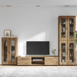vidaXL Tv-meubelset FLORIN 3 st Grijs Sonoma Bewerkt hout