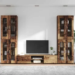 vidaXL Tv-meubelset FLORIN 3 st Oudhout Bewerkt hout