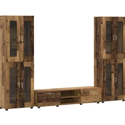 vidaXL Tv-meubelset FLORIN 3 st Oudhout Bewerkt hout