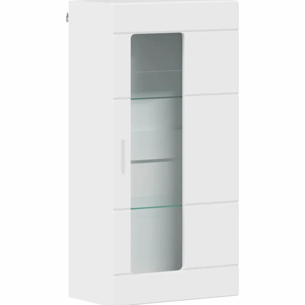 vidaXL Tv-meubelset FLORIN 3 st Hoogglans wit Bewerkt hout