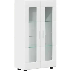 vidaXL Tv-meubelset FLORIN 3 st Wit Bewerkt hout