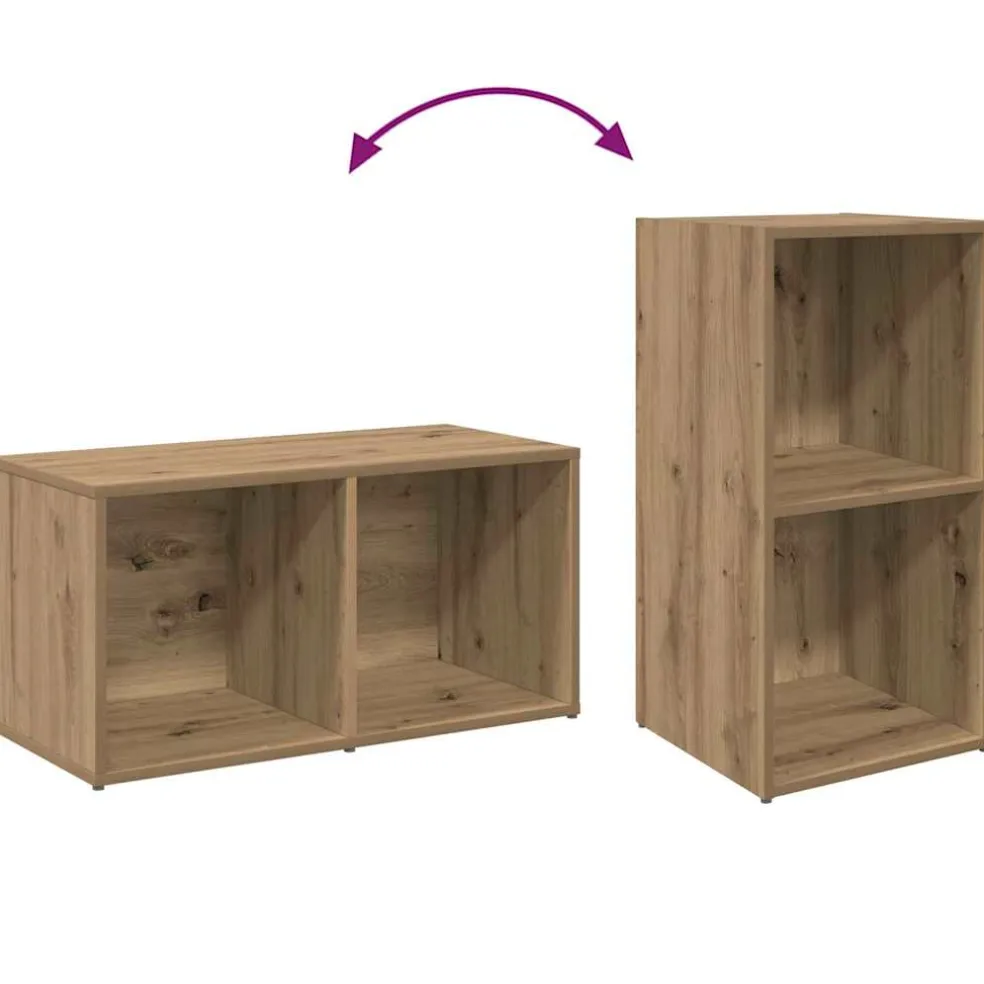 vidaXL Tv-meubelset 4 st Artisan Eiken Bewerkt hout
