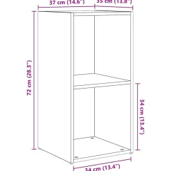 vidaXL Tv-meubelset 4 st Artisan Eiken Bewerkt hout
