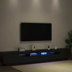 vidaXL Tv-meubelset 3 st Zwart Bewerkt hout