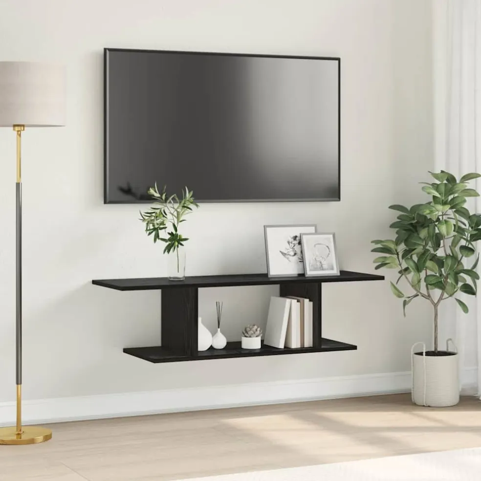 vidaXL Tv-meubelset 103 x 30 x 26,5 cm Zwart Bewerkt hout