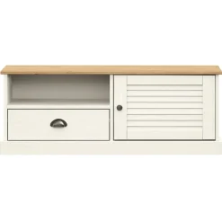 vidaXL Tv-meubel VIGO 106x40x40 cm massief grenenhout wit