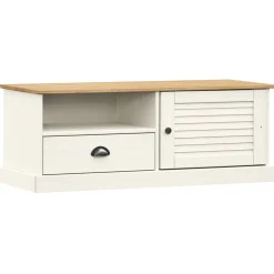 vidaXL Tv-meubel VIGO 106x40x40 cm massief grenenhout wit