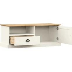 vidaXL Tv-meubel VIGO 106x40x40 cm massief grenenhout wit