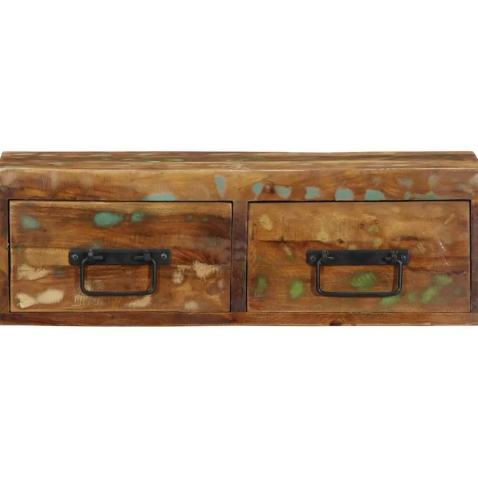vidaXL Tv-meubel wandmontage 60x30x19 cm massief gerecycled hout
