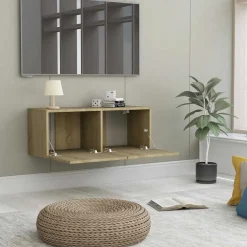 vidaXL Tv-meubel 80x30x30 cm bewerkt hout sonoma eikenkleurig
