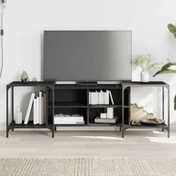 vidaXL Tv-meubel 153x37x50 cm bewerkt hout zwart