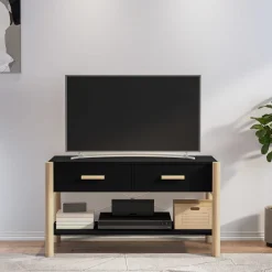 vidaXL Tv-meubel 82x38x45 cm bewerkt hout zwart