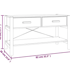 vidaXL Tv-meubel 82x38x45 cm bewerkt hout zwart