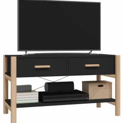 vidaXL Tv-meubel 82x38x45 cm bewerkt hout zwart