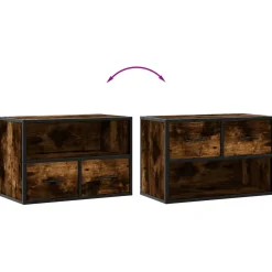 vidaXL Tv-meubel 100x35x40 cm bewerkt hout betongrijs