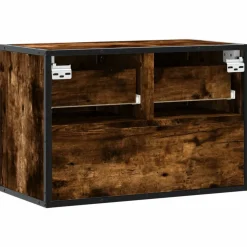 vidaXL Tv-meubel 60x31x39,5 cm bewerkt hout metaal gerookt eikenkleur