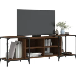 vidaXL Tv-meubel 153x37x50 cm bewerkt hout bruin eikenkleur